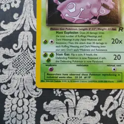 Pokemon Dark Weezing Holo Rare Card 14/82 Near Mint Vintage - Image 5
