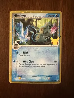 Pokemon Mimikyu TCG Holo Promo SWSH136 25th Celebrations - Image 1