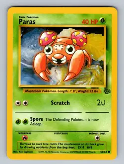 Paras 59/64 Common Jungle LP Pokemon TCG - Image 1