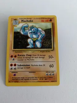 POKEMON MACHOKE BASE SET 34/102, WOTC. 1999, STAGE 1. - Image 1