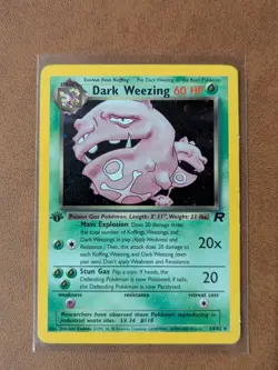 Dark Weezing Holo 1st Edition 14/82 Pokemon Team Rocket TCG Vintage WOTC - Image 1