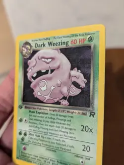 Dark Weezing Holo 1st Edition 14/82 Pokemon Team Rocket TCG Vintage WOTC - Image 4