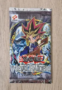 Yugioh 2002 Metal Raiders 1st Edition Factory Sealed Booster Pack X1 MRD English - Image 1