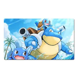 Squirtle Blastoise Wartortle Board Game Pokemon Playmat Card Play TCG CCG Mat - Image 1