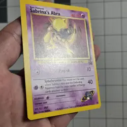 Sabrinas Abra OC Error Black Star Promo 19 Wotc LP Condition Pokemon Card - Image 3