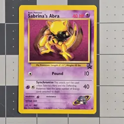 Sabrinas Abra OC Error Black Star Promo 19 Wotc LP Condition Pokemon Card - Image 5