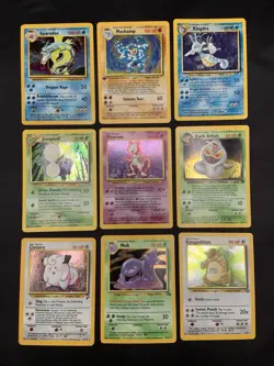 Vintage Holo Rare Pokemon Cards WOTC 1999 Base Set, Fossil, Jungle MP/HP Mewtwo - Image 1