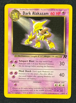 DARK ALAKAZAM *Rare* (NM/LP) - Team Rocket 18/82 - Pokemon Trading Card Game - Image 1