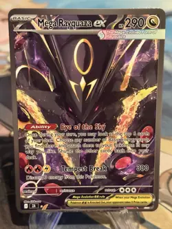 Custom Pokemon Mega Rayquaza Ex Waifu Doujin ACG DIY Full Art Card - Image 2
