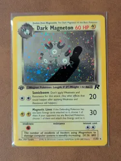 ⚡Dark Magneton Pokemon Card 1st Edition Team Rocket 16/82 MP Vintage WOTC - Image 1