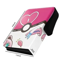 Pokemon TCG Pink White Sylveon Zip Up 55 pages Holds 440 Card Binder TCGAMES - Image 2
