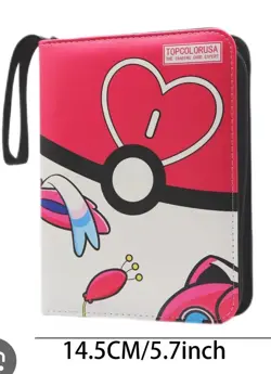 Pokemon TCG Pink White Sylveon Zip Up 55 pages Holds 440 Card Binder TCGAMES - Image 4