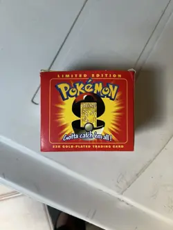Pokemon Pikachu Trading Card Limited Edition 23K Gold-Plated with COA Sealed - Image 2