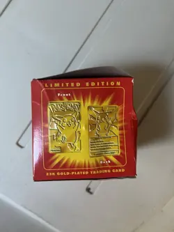 Pokemon Pikachu Trading Card Limited Edition 23K Gold-Plated with COA Sealed - Image 3