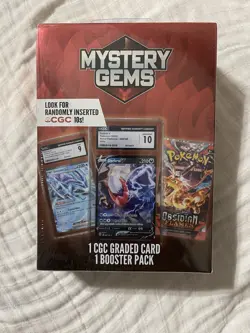 Pokemon Mystery Gems 1 CGC Graded Card & 1 Booster Pack 2025 New Sealed Box - Image 1