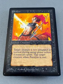 Paralyze MTG Limited Edition Beta-LP EX-Vintage Magic the Gathering - Image 3
