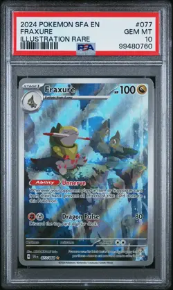 Fraxure Illustration Rare PSA 10 2024 Pokemon Sfa En-Shrouded Fable #077 - Image 1