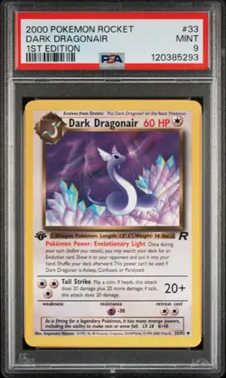 Dark Dragonair 1st Edition PSA 9 2000 Pokemon Rocket #33 - Image 1