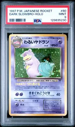 Dark Slowbro 1997 Pokemon Team Rocket JPN Holo #80 PSA MINT 9 - Image 1