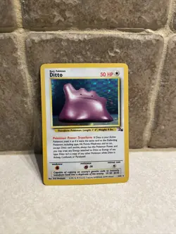 Pokemon TCG Ditto Fossil 3/62 Holo Unlimited Holo Rare - Image 1