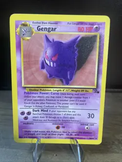 Pokemon Gengar 20/62 Fossil First Edition Rare - Image 1