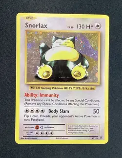 Pokemon TCG Snorlax XY179 Black Star Promo Rare Holo MP - Image 1