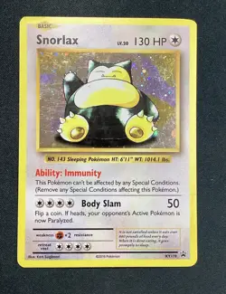 Pokemon TCG Snorlax XY179 Black Star Promo Rare Holo MP - Image 2