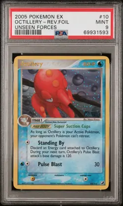 Pokemon Octillery EX Unseen Forces Reverse Holo Rare #10 PSA 9 Mint - Image 1