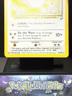 Pokemon Card Wigglytuff 19/130 Holo Rare Base Set 2 WOTC Light Play - Image 3