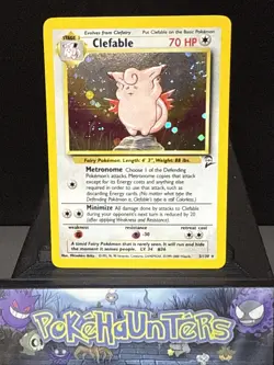 Pokemon Card Clefable 5/130 Holo Base Set 2 WOTC Holo Rare Near Mint - Image 1