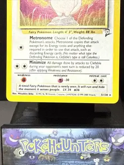 Pokemon Card Clefable 5/130 Holo Base Set 2 WOTC Holo Rare Near Mint - Image 3