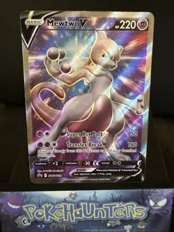Pokemon Card Mewtwo V SWSH229 Sword & Shield Holo Promo Played - Image 1