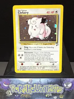 Pokemon Card Clefairy 6/130 Base Set 2 Holo Rare WOTC Near Mint - Image 1