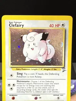 Pokemon Card Clefairy 6/130 Base Set 2 Holo Rare WOTC Near Mint - Image 2