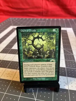 Vintage 1998 MTG Exodus Oath Of Druids Card NM - Image 1