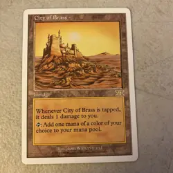 6th Edition MTG 1 City of Brass Magic - Image 1