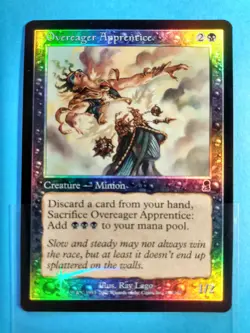 FOIL 🌈💀 Overeager Apprentice 💀🌈 Odyssey Vintage MTG | Unplayed! NM++ Gem 💎 - Image 1