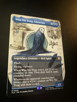 Wan Shi Tong, Librarian (Borderless) #320 (NM) TLA Magic MTG Mythic Borderless - Image 2