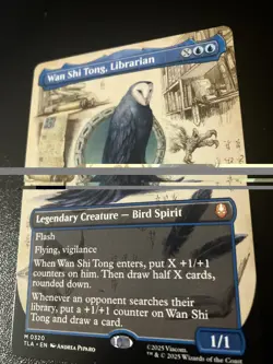 Wan Shi Tong, Librarian (Borderless) #320 (NM) TLA Magic MTG Mythic Borderless - Image 3