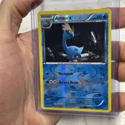 Amaura 25/111 Pokemon Card Rare Reverse Holo XY Furious Fists 2014 NM Near Mint - Image 1