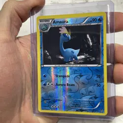 Amaura 25/111 Pokemon Card Rare Reverse Holo XY Furious Fists 2014 NM Near Mint - Image 2