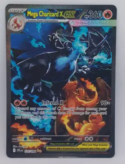 Mega Charizard X EX SIR 125/094 Pokemon TCG Phantasmal Flames English Full Art - Image 3