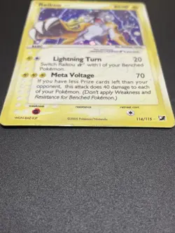 Pokemon TCG Holo Raikou- Old Card Very Damaged 2005- Read Description - Image 5