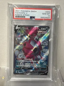 POKEMON TCG HOOPA V FUSION STRIKE 253/264 HOLO FULL ART PSA 10 - Image 1