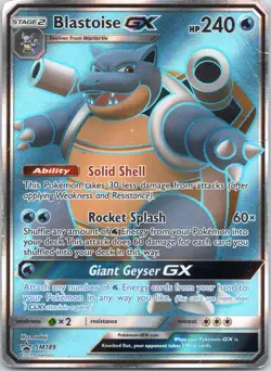 Blastoise GX - SM189 - Full Art - Black Star Promo - Pokemon Card - Image 1
