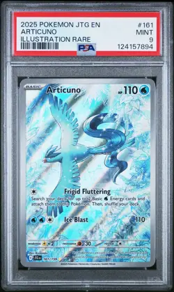 Pokemon TCG Journey Together Articuno Card 161/159 Illustration Rare PSA 9 Mint - Image 1