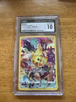 CGC 10 GEM MINT Pikachu 160/159 Crown Zenith Secret Rare Pokemon Card Holo - Image 1