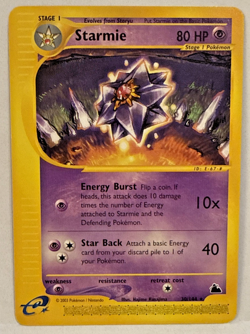 2003 Pokemon Rare - Skyridge -- Starmie 30/144 Pokemon Ecard - LP+/NM - Image 1