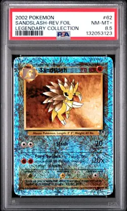 Pokemon PSA 8.5 Sandslash #62 Reverse Holo Legendary Collection New Cert! - Image 1