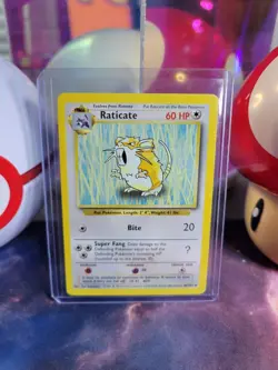 Raticate 40/102 Pokemon TCG Base Set Unlimited Regular Uncommon NM - Image 1
